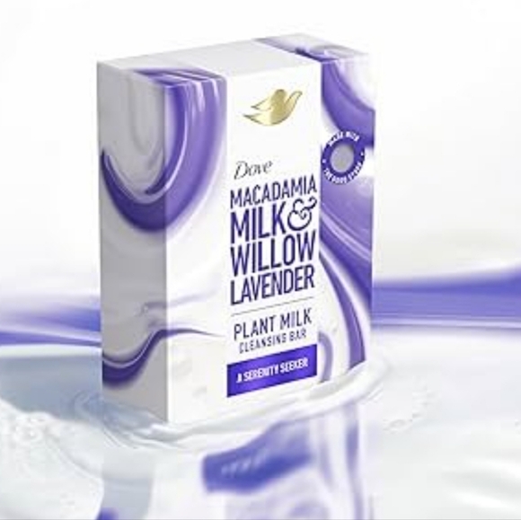 Dove Macadamia Milk + Willow Lavender Plant Milk Cleansing Bar Soap - Picture 1 of 2